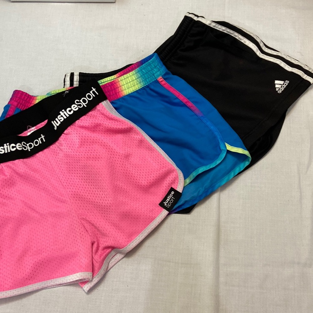 Girls Shorts Bundle Adidas,Ocean Pacific,Justice Excellent Used Condition Size L